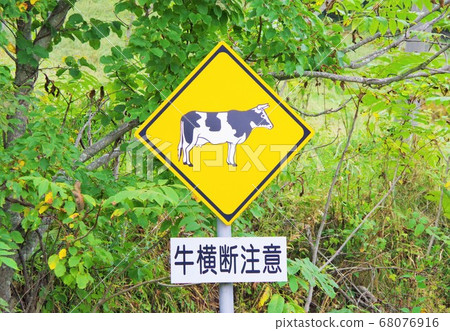 Hokkaido Beef Crossing Warning Sign 68076916