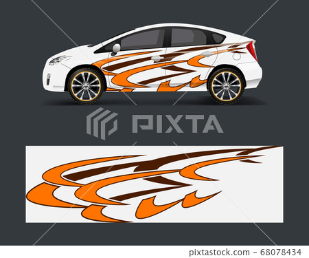 Car wrap decal design vector. Graphic abstract 68078434