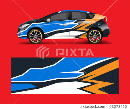 Car decal graphic vector wrap vinyl sticker. Car decal graphic vector wrap vinyl sticker. 68078450