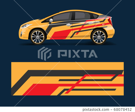 Car wrap decal design vector. Graphic abstract Car wrap decal design vector. Graphic abstract 68078452