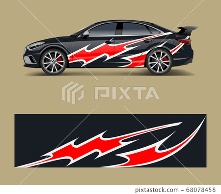abstract stripe for racing car wrap, sticker, and abstract stripe for racing car wrap, sticker, and 68078458