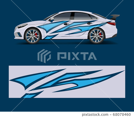 wrap design for custom sport car. Sport racing car wrap design for custom sport car. Sport racing car 68078460