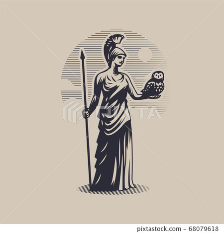 Goddess Athena or Minerva. Goddess Athena or Minerva. 68079618