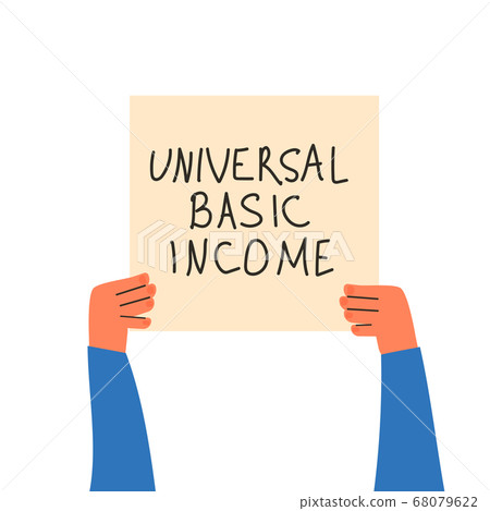 Unic city basic income. Vector flat color concept. Unic city basic income. Vector flat color concept. 68079622