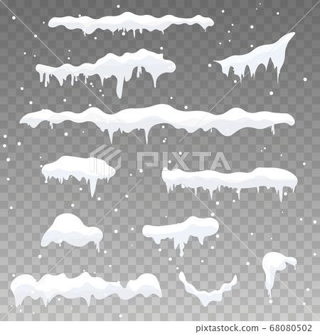 Snow caps vector 68080502