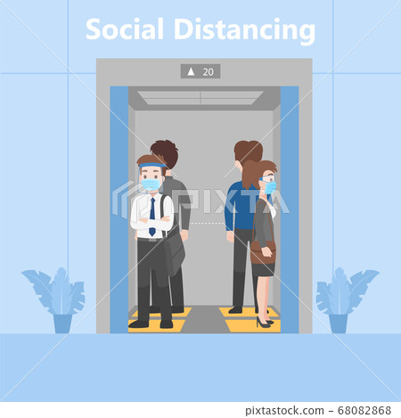 New normal life People in business outfits social New normal life People in business outfits social 68082868