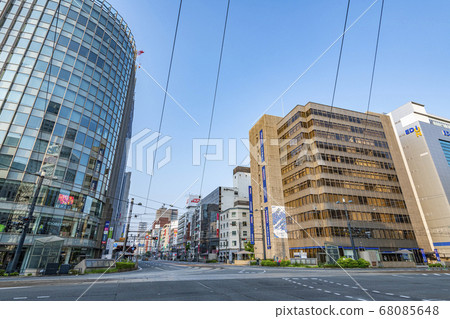 Hiroshima City, Hiroshima Prefecture, the center of Hiroshima City, the streets around the Kamiyacho intersection Hiroshima City, Hiroshima Prefecture, the center of Hiroshima City, the streets around the Kamiyacho intersection 68085648