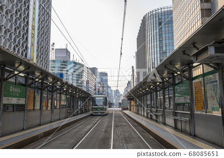 Hiroshima City, Hiroshima Prefecture Hiroshima Electric Railway Kamiyacho tram stop and surrounding streets Hiroshima City, Hiroshima Prefecture Hiroshima Electric Railway Kamiyacho tram stop and surrounding streets 68085651