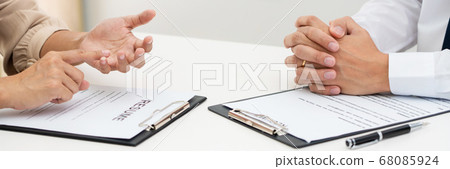 Businessman Candidate For Job applicant being Businessman Candidate For Job applicant being 68085924