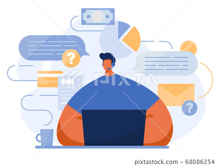 Online finance tech support or banking operator 68086254