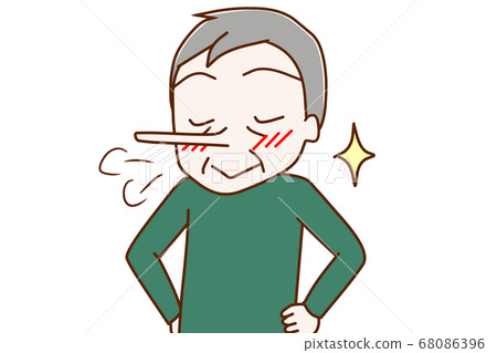 Elderly man with a raised nose Elderly man with a raised nose 68086396