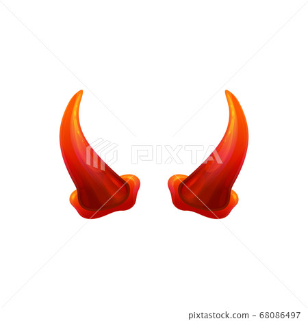 Red devil horns for evil Halloween costume -...-插圖素材 [68086497] - PIXTA圖庫