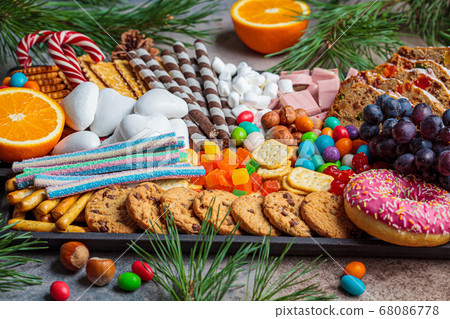 Christmas sweets platter.  68086778