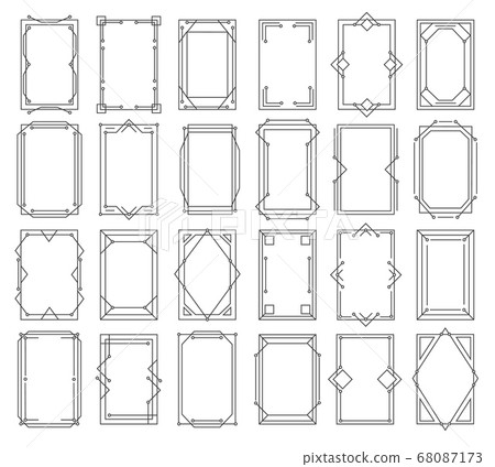 Art deco vintage linear frames 68087173