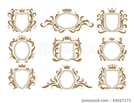 Luxury monogram shields 68087175