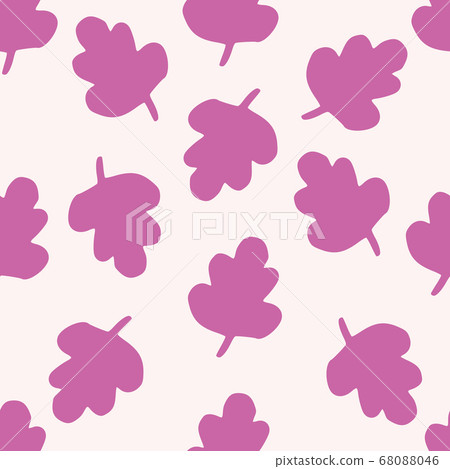 Isolated seamless pattern with floral leafs 68088046