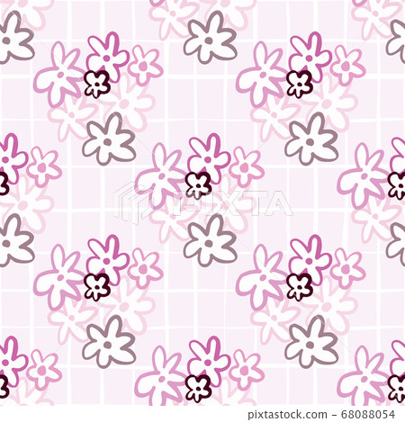 Chamomile figures seamless patern. Pastel pink Chamomile figures seamless patern. Pastel pink 68088054