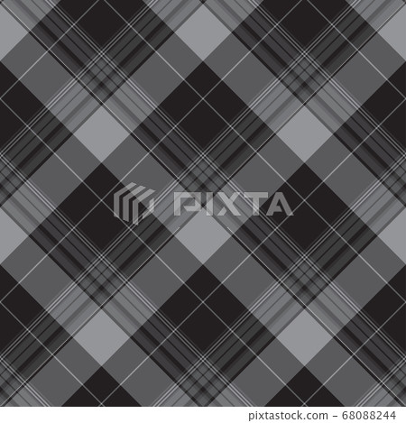 Black and white plaid seamless pattern. - Stock Illustration [68088244 ...