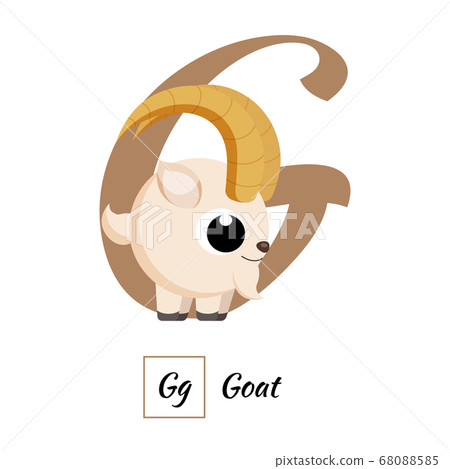 English animal alphabet letter G in vector style English animal alphabet letter G in vector style 68088585