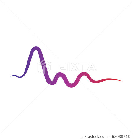 Sound waves vector illustration 68088748