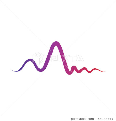 Sound waves vector illustration 68088755