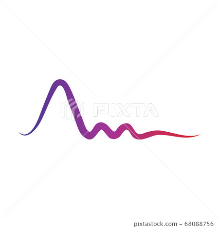 Sound waves vector illustration Sound waves vector illustration 68088756
