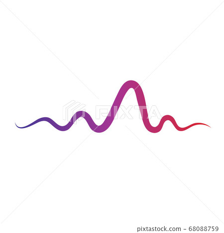 Sound waves vector illustration Sound waves vector illustration 68088759