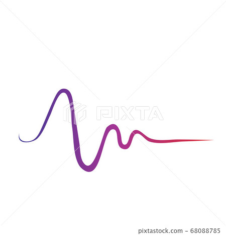 Sound waves vector illustration Sound waves vector illustration 68088785