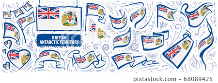 Vector set of the national flag of British Antarctic Territory Vector set of the national flag of British Antarctic Territory 68089425
