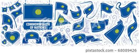 Vector set of the national flag of Commonwealth of Nations Vector set of the national flag of Commonwealth of Nations 68089426