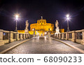 Rome by night - Sant'angelo Castle bridge 68090233