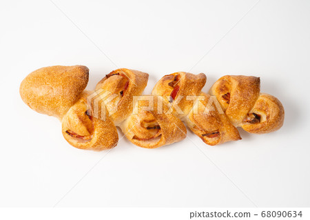 Bacon epi on white background Bacon epi on white background 68090634