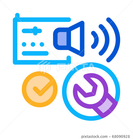 fixed radio sound icon vector outline illustration fixed radio sound icon vector outline illustration 68090928