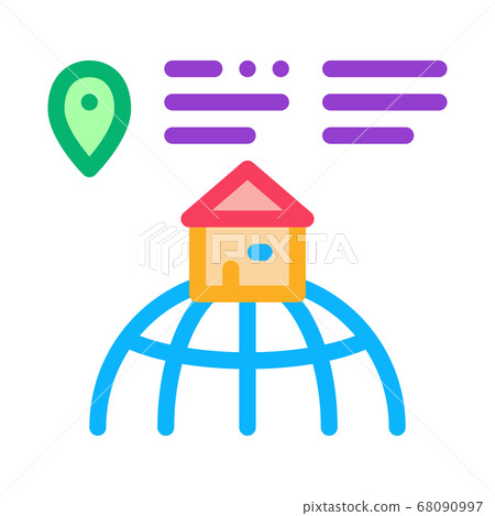 house location icon vector outline illustration house location icon vector outline illustration 68090997