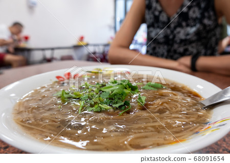 thin noodles with pork intestine thin noodles with pork intestine 68091654
