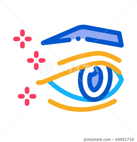 eyelid surgery result icon vector outline illustration eyelid surgery result icon vector outline illustration 68091738
