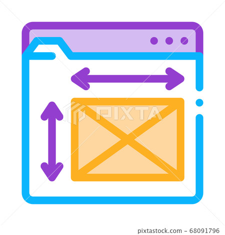 front end web design sizes icon vector outline illustration front end web design sizes icon vector outline illustration 68091796