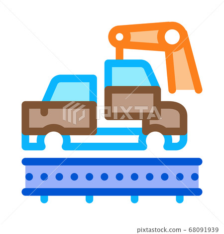 car manufacturing icon vector outline illustration car manufacturing icon vector outline illustration 68091939