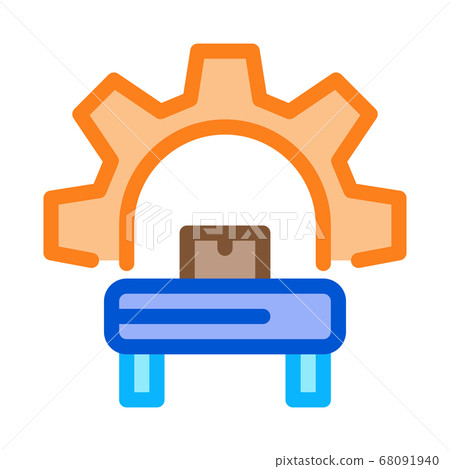 manufacturing equipment icon vector outline illustration 68091940