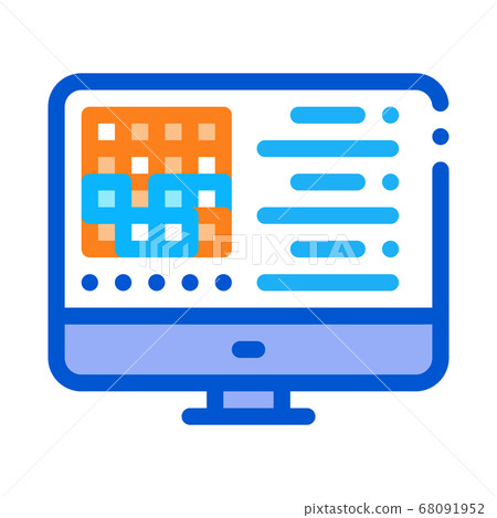 manufacturing computer automation control icon vector outline illustration manufacturing computer automation control icon vector outline illustration 68091952
