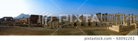 Panorama Palmyra columns and ancient city, Panorama Palmyra columns and ancient city, 68092201
