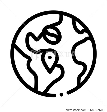 coffee production location icon vector outline illustration 68092603