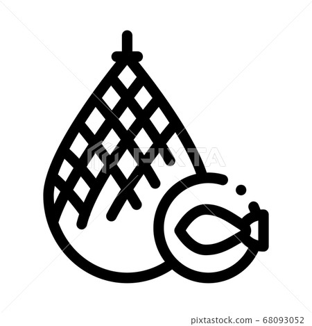 fish in net icon vector outline illustration fish in net icon vector outline illustration 68093052