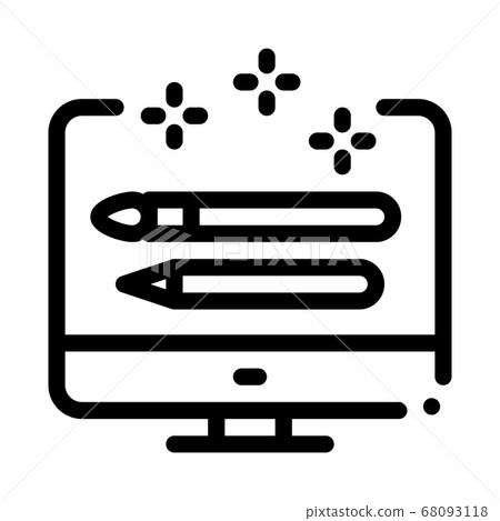 front end design icon vector outline illustration 68093118