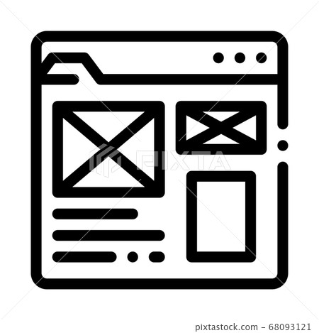 front end web site style icon vector outline... - Stock Illustration ...