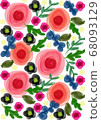 Pink flower background 68093129