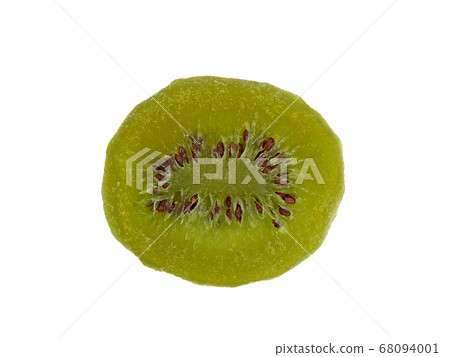 Dried kiwi fruit slices isolated on white Dried kiwi fruit slices isolated on white 68094001