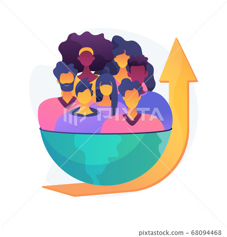 Population growth abstract concept vector illustration. Population growth abstract concept vector illustration. 68094468