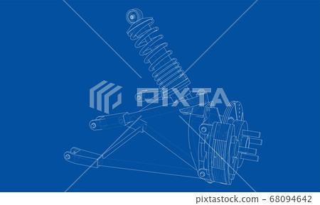 Car suspension with shock absorber Car suspension with shock absorber 68094642
