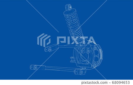 Car suspension with shock absorber 68094653